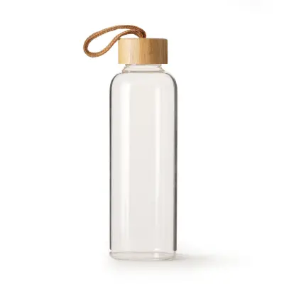 BAMBU KAPAKLI BOROSİLİKAT CAM MATARA 600ML - 1