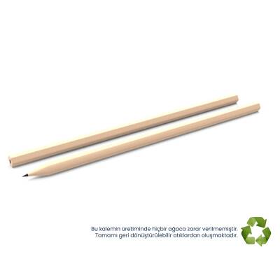Köşeli Naturel Kurşun Kalem - 1