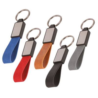 METAL PLAKALI DERİ ANAHTARLIK - 1