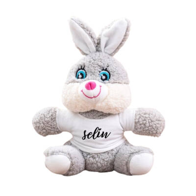 ÖZEL BASKILI PELUŞ TAVŞAN - 1