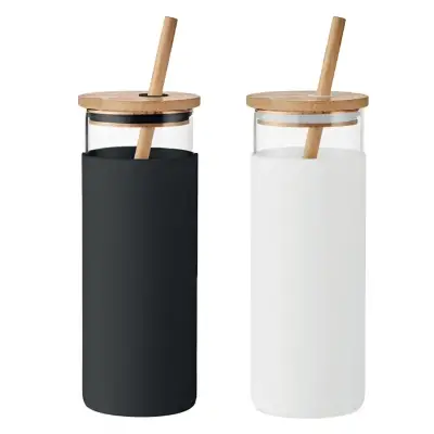 SİLİKON KILIFLI BOROSİLİKAT CAM SU ŞİŞESİ 450ML - 1
