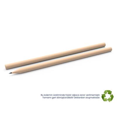 Yuvarlak Naturel Kurşun Kalem - 1